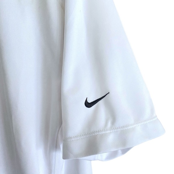 NIKE Golf Tour Performance Polo Men’s Size Medium White Short Sleeve Dri-Fit - Picture 7 of 8